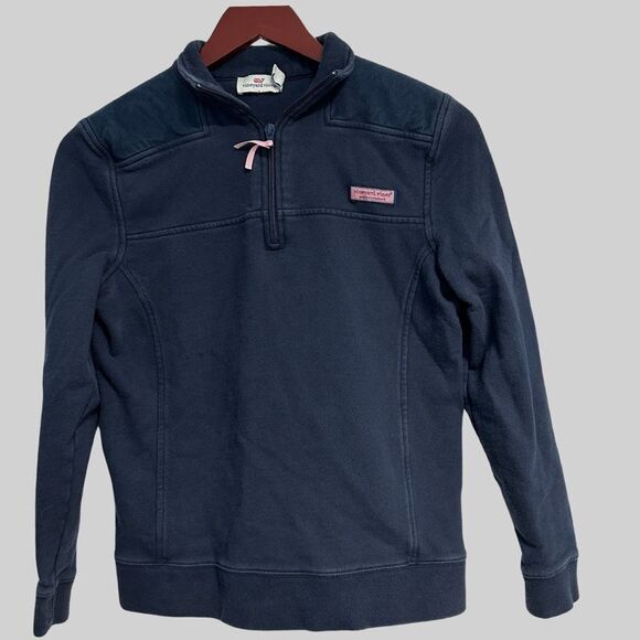 Vineyard Vines Womens Sweatshirt Size S Pullover 1/4 Zip Cotton Comfy Activewear - Picture 1 of 10
